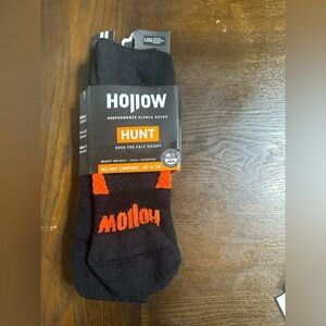 Hunt Performance Alpaca Crew Socks - Black/Orange